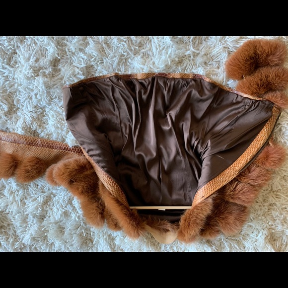 Leather fur jacket/coat - Picture 6 of 7